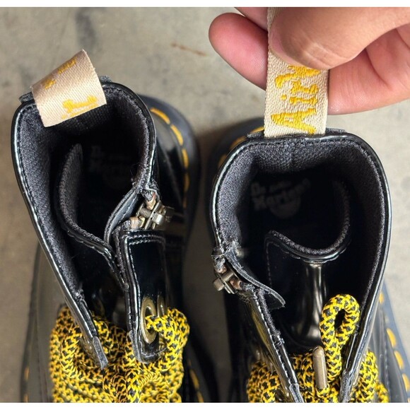 Dr. Martens JADON MAX Platform Combat Boots Vegan Black Oxford Women's US 6 - Picture 9 of 10